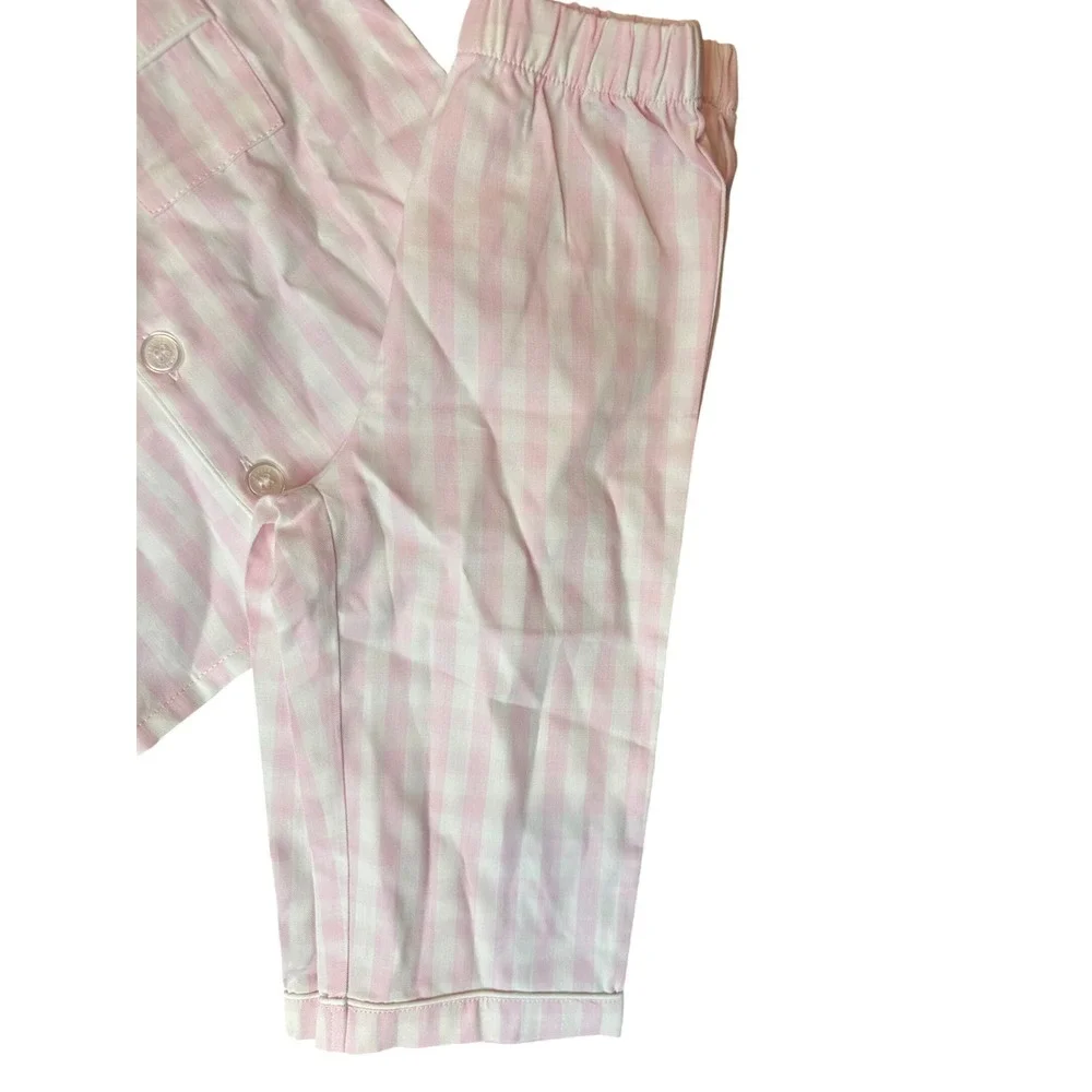 Petite Plume Girls Pink Gingham Pajama Set 12/18M Cotton Blend SPJPG1218